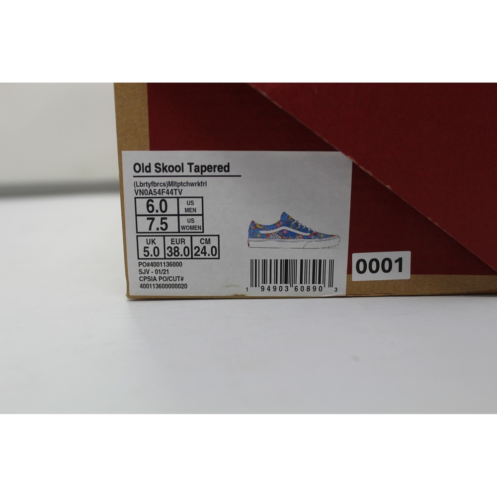 Vans Old Skool Tapered Liberty Fabric Floral Paisley Blue Sneakers VN0A54F44TR - Picture 7 of 7